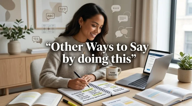 other ways to say by doing this
