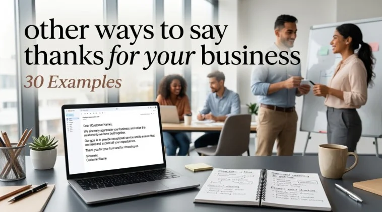 other ways to say thanks for your business