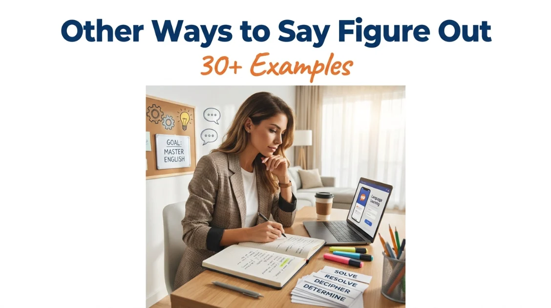 other ways to say figure out